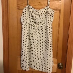 JCrew Black and White Strapped Dress